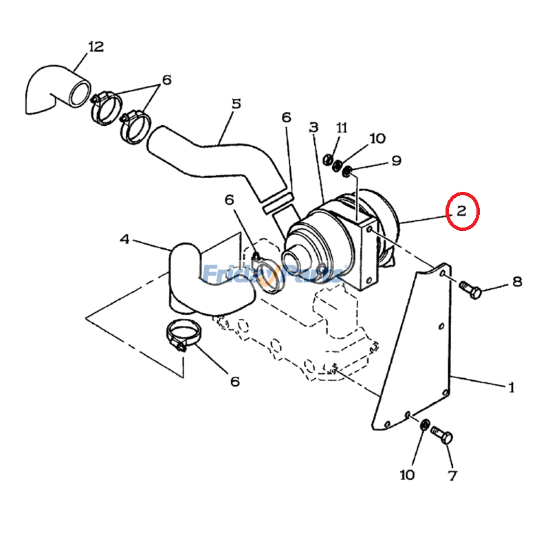 Filtro de ar 6007558M91 para escavadeira CASE 15 16 CX15 CX16 FridayParts