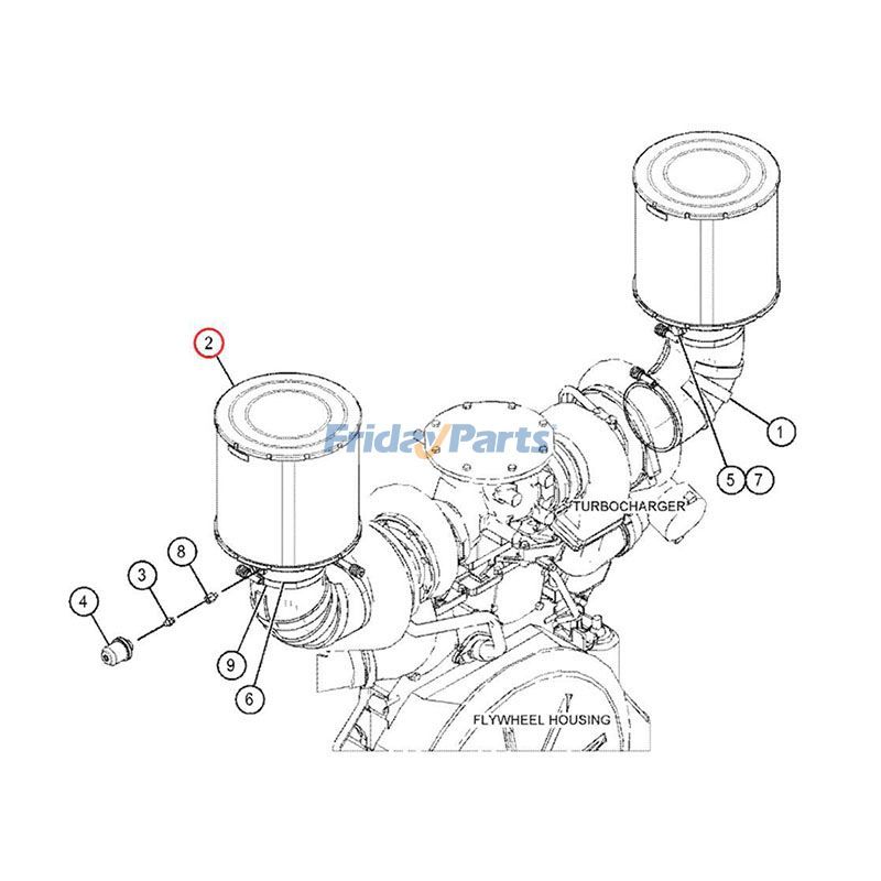 Luftfilter 9Y3879 für Caterpillar CAT-Motor C15 C18 Generator SR4für Für CAT