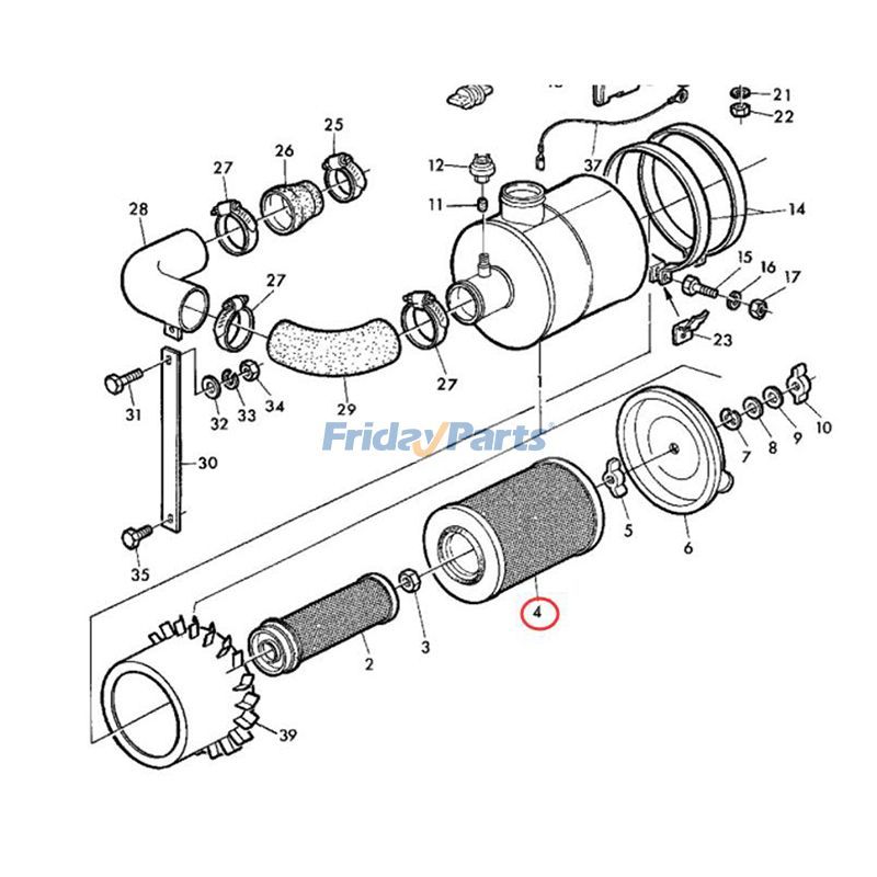 Air filter AZ30757 for John Deere Engine 6359 6359D Tractor 3050 3055 3150 3350 3351 3650 1065 1075 1155 1157 1166 1169 1177 4425