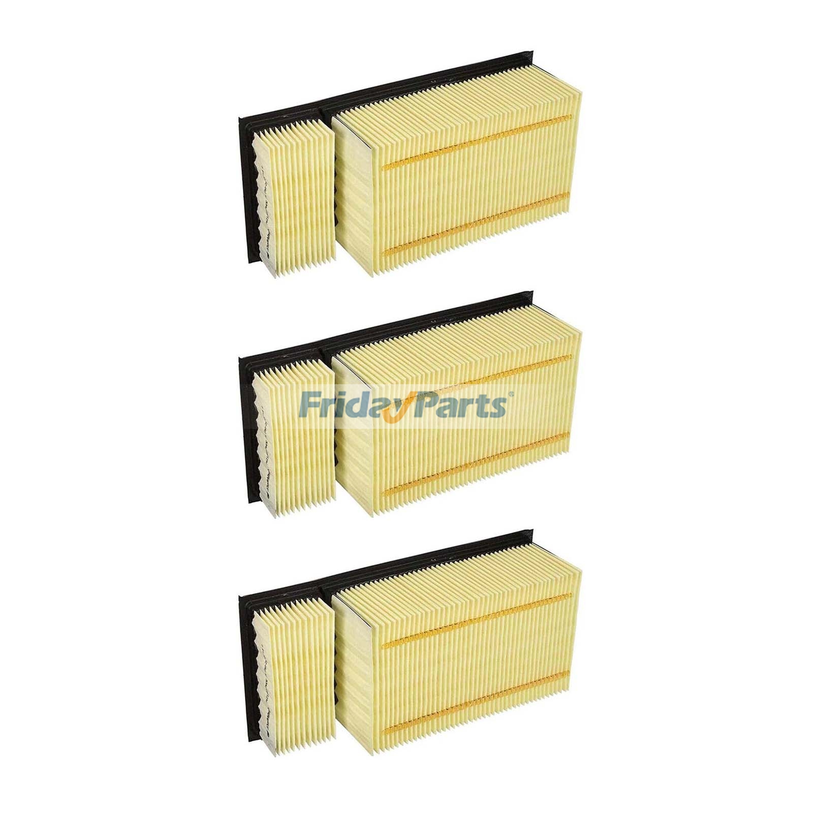 3ピースエアフィルター BC3Z9601A FC4Z9601A フォード F-250 F-350 F-450 F-550 スーパーデューティ 6.7L 2011-2016用