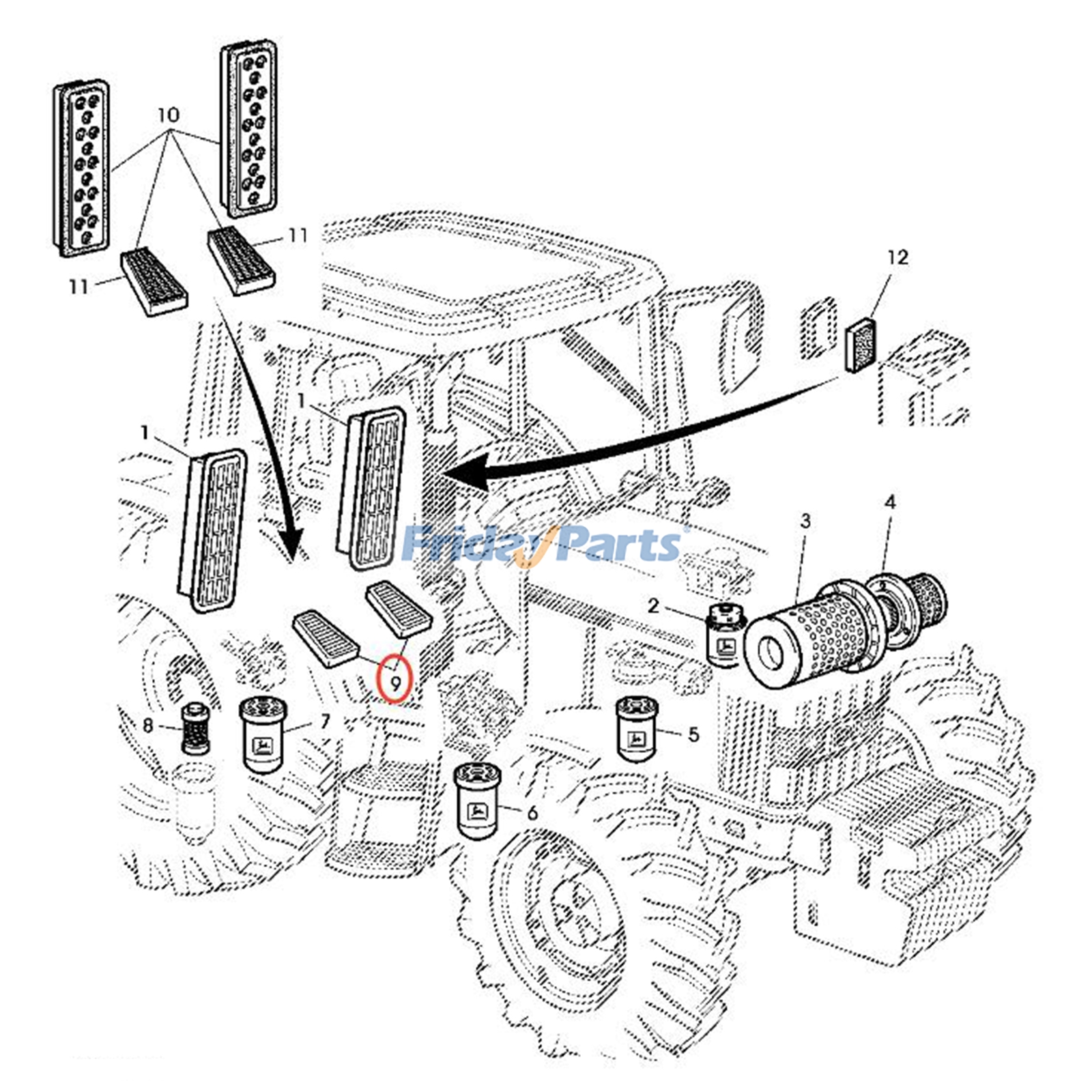 Air Filter Kit for Engine,Tractor
