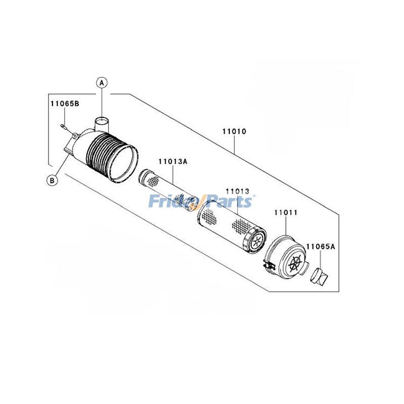 Ensemble de filtre à air et boîtier pour tondeuse à gazon à rayon de braquage zéro Kawasaki John Deere pour Moteur,Tondeuse Pour JOHN DEERE
