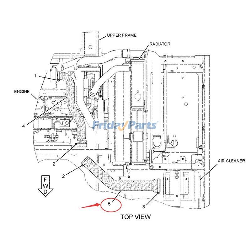 Luftschlauch 255-3024 für Caterpillar CAT E320D 320D 320DL Bagger 3066 Motor