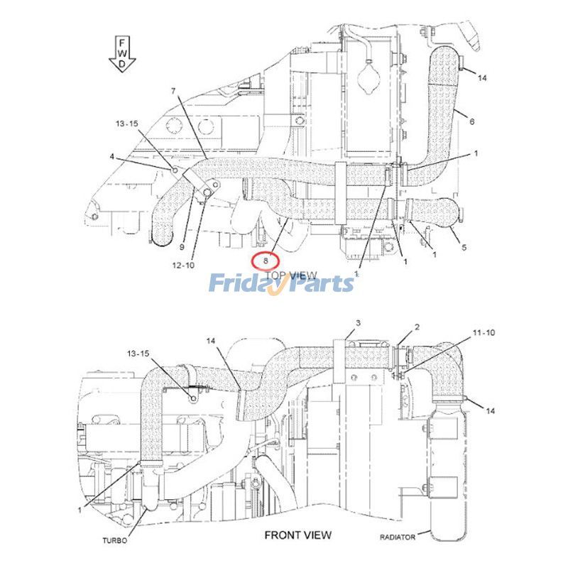 Air Hose Caterpillar CAT for Excavator