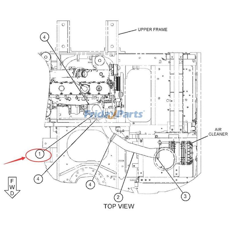 Luftschlauch 394-7689 für Caterpillar CAT 320D2 Bagger C7.1 Motor
