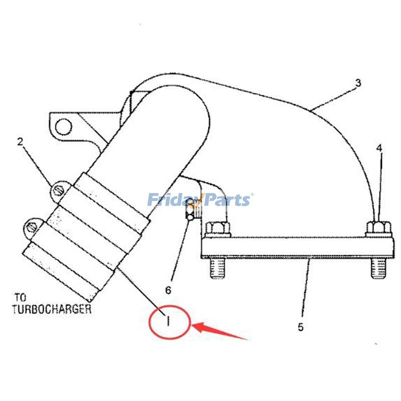 Luftschlauch 4N-9216 für Caterpillar E330 E330B E240 525 528 528B 530B W330B