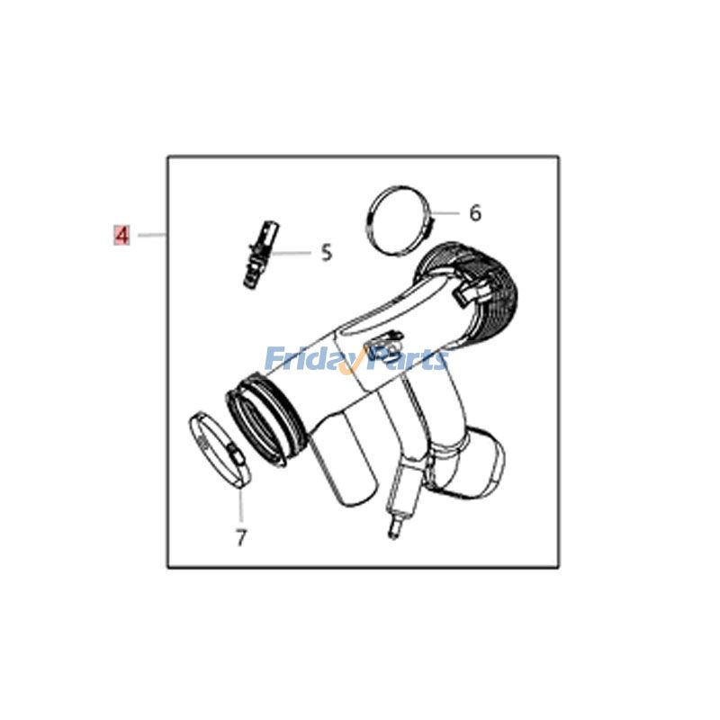 FridayParts Luftansaugreiniger-Schlauchrohr