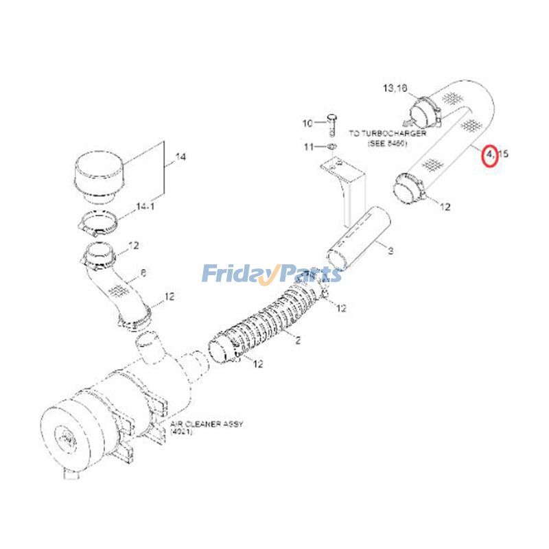 Air Intake Hose for Excavator