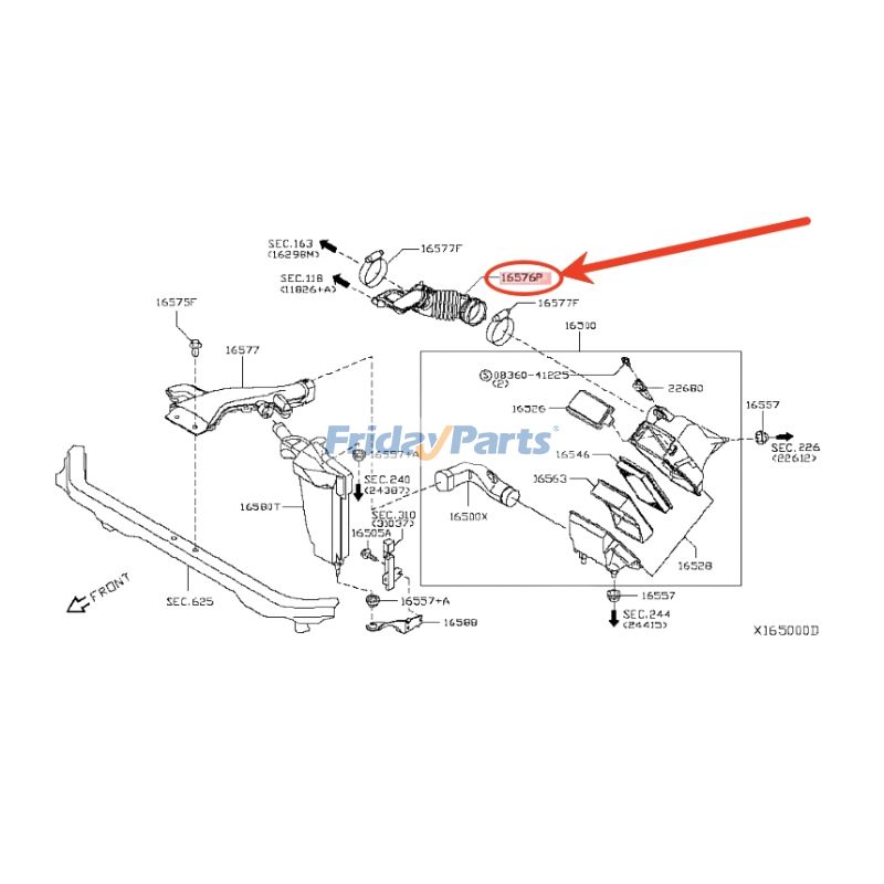 Air Intake Hose for Vehicle