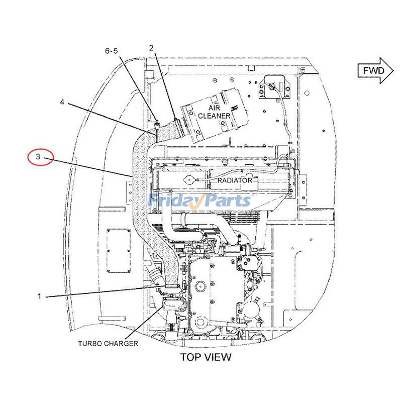 Air Intake Hoseerpillar CAT 315D 318D for Excavator