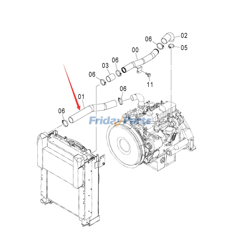 Air Intake Hose for Excavator