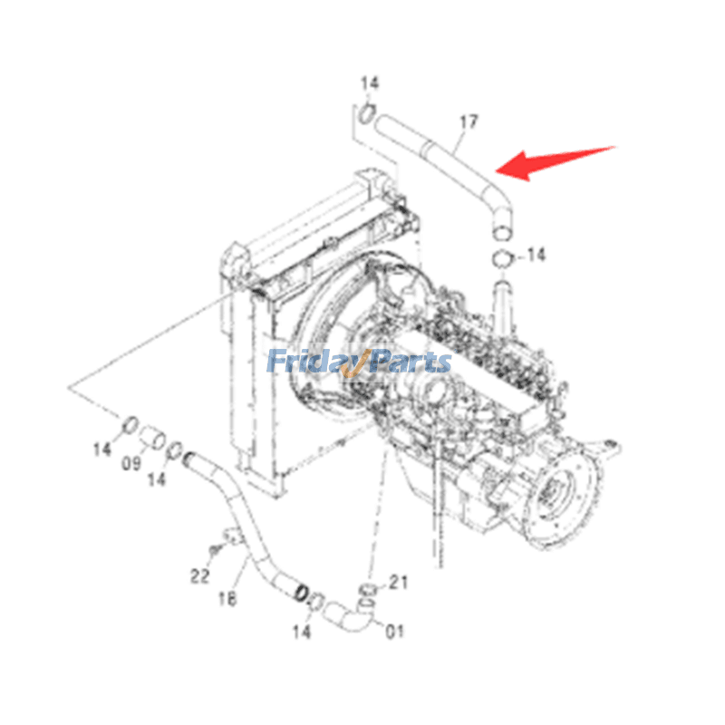 Air Intake Hose ZX230 ZX240K ZX270 ZX300W for Excavator