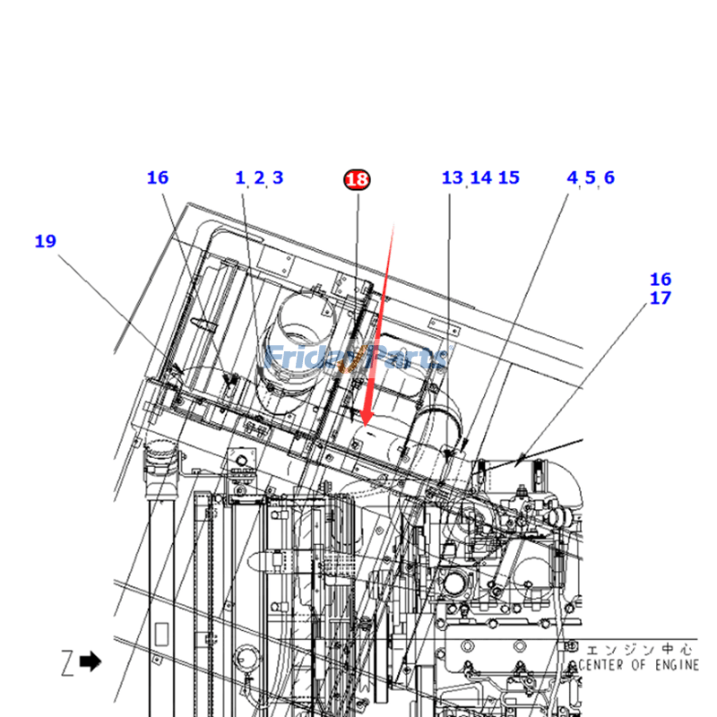 Air Intake Hose 6743-11-4720 for Komatsu Crawler Carriers CD110R Excavator PC200-7 PC220-7