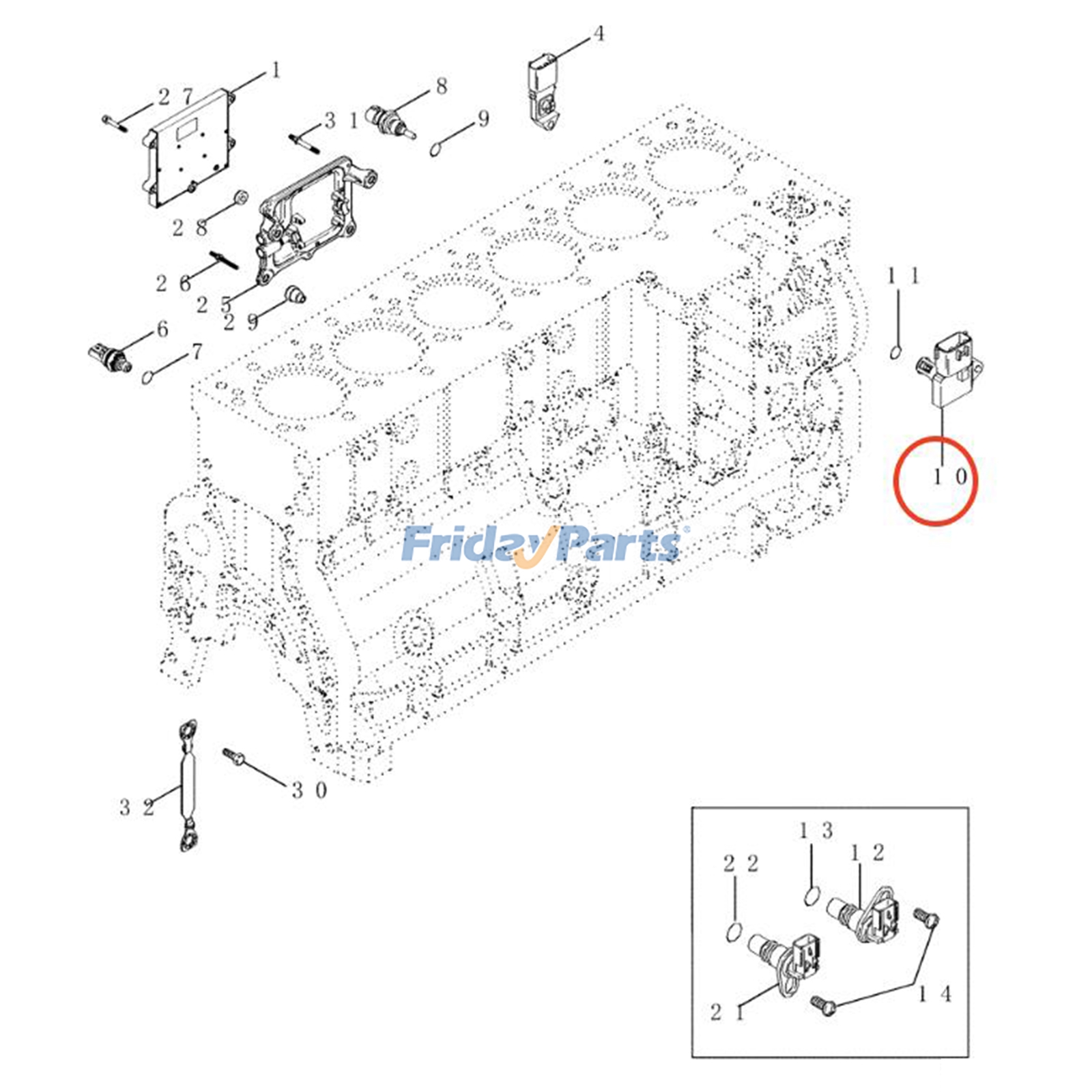 Capteur d'admission d'airpour Moteur,Moissonneur,Tracteur