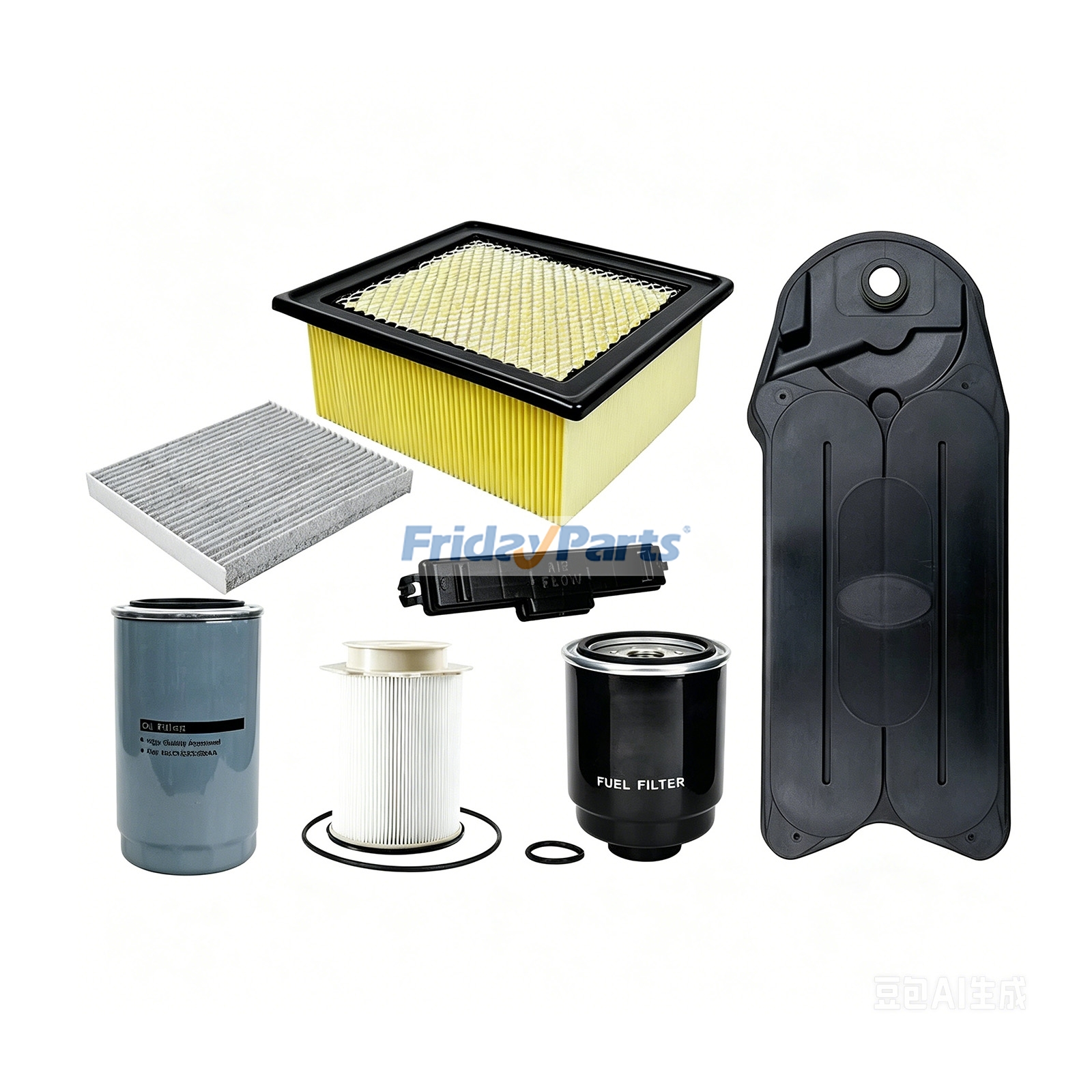 Air Oil Fuel & Crankcase CCV Filter Kit for Dodge Ram 2500 3500 4500 5500 6.7L L6 2013-2017