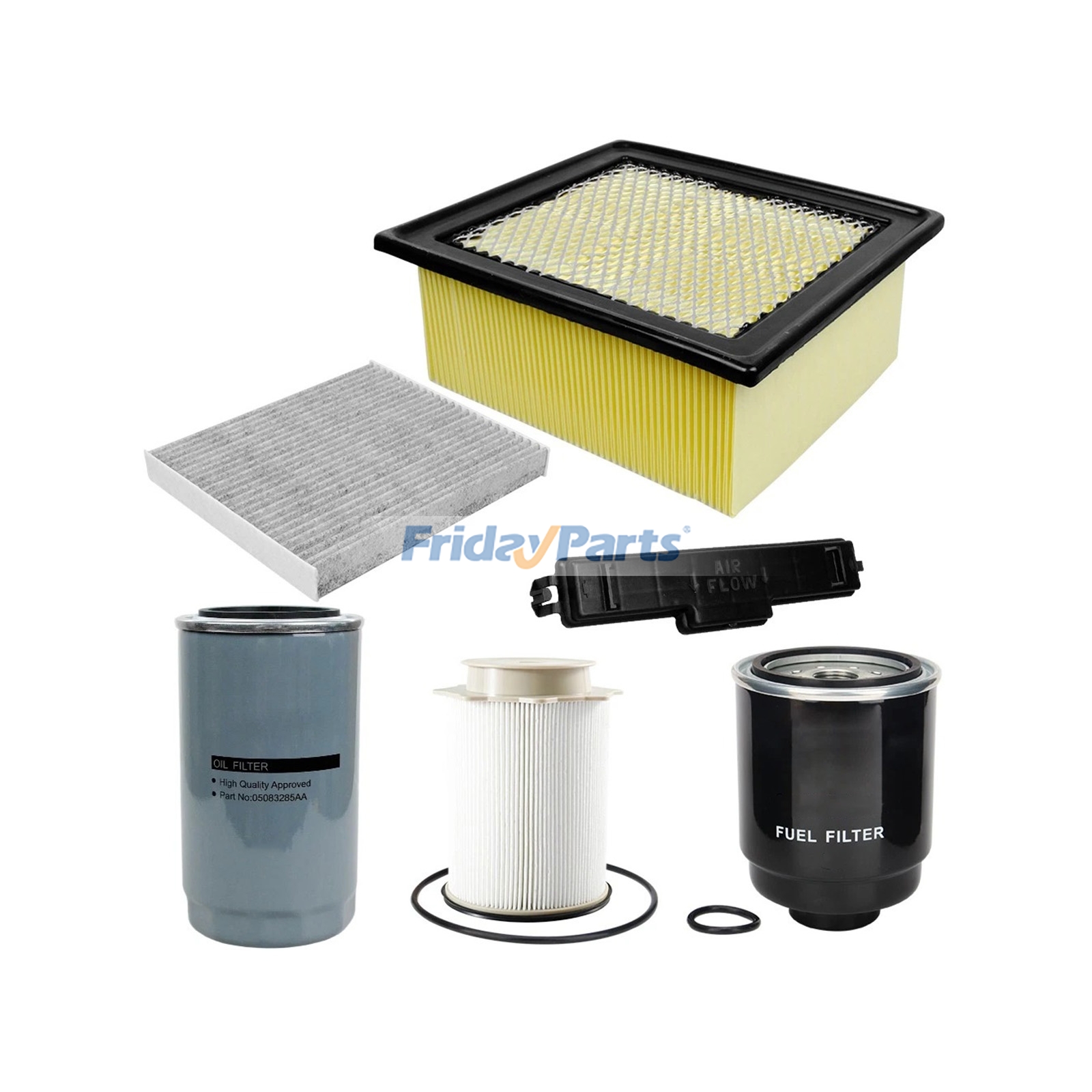 Air Oil Fuel Filter Kit for Dodge Ram 2500 3500 4500 5500 6.7L L6 2013-2017
