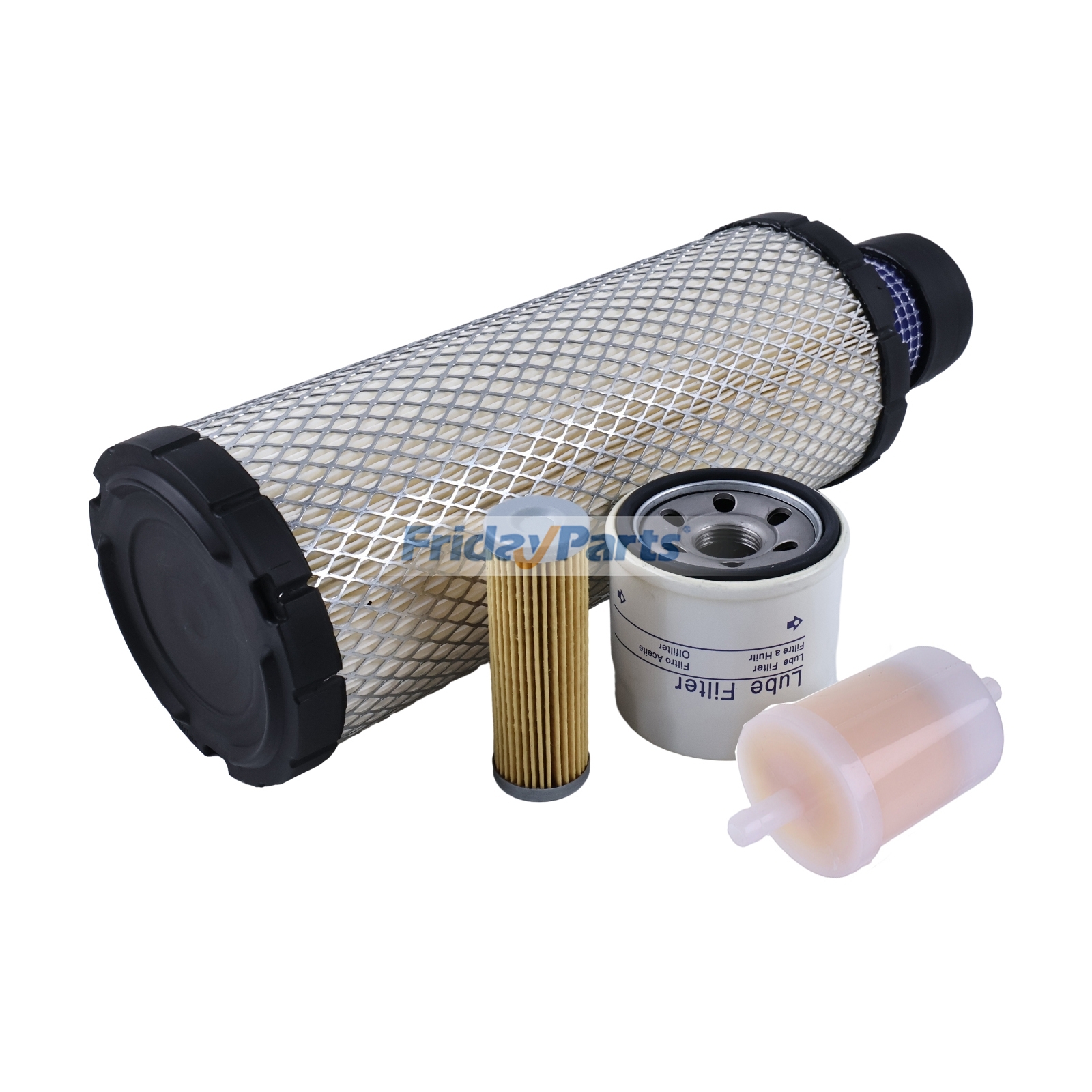 Kit de filtro de mantenimiento de aire, aceite y combustible para cortacésped Grasshopper Zero Turn 725D, 725DT y 725DT6 de FridayParts
