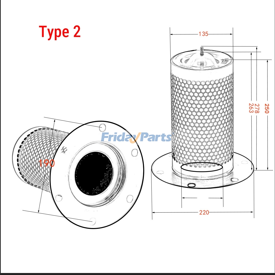 Air Oil Separator compatible with Air Compressor