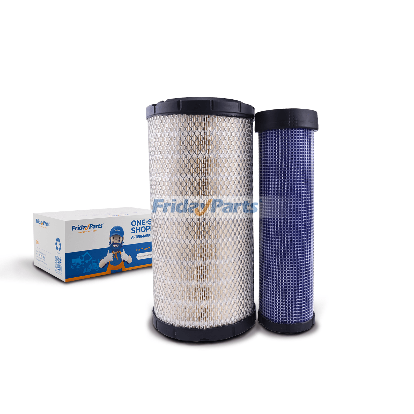 Air Filters Set 222421A1 222422A1 AT171853 AT171854 for CASE New Holland Kubota Caterpillar CAT John Deere Komatsu Ford - Replaces Donaldson P829333 P828889