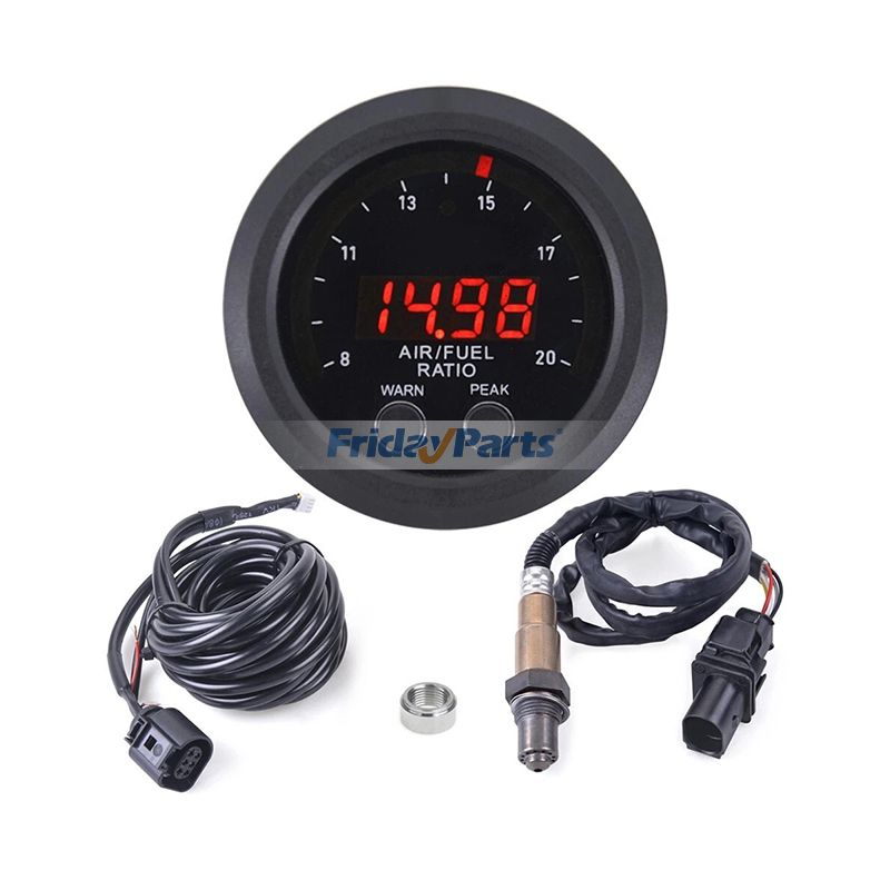 LED Digital Display Air Fuel Ratio Gauge With Oxygen Sensor AFR-Y-CB-03-RD for 12V Vehicle