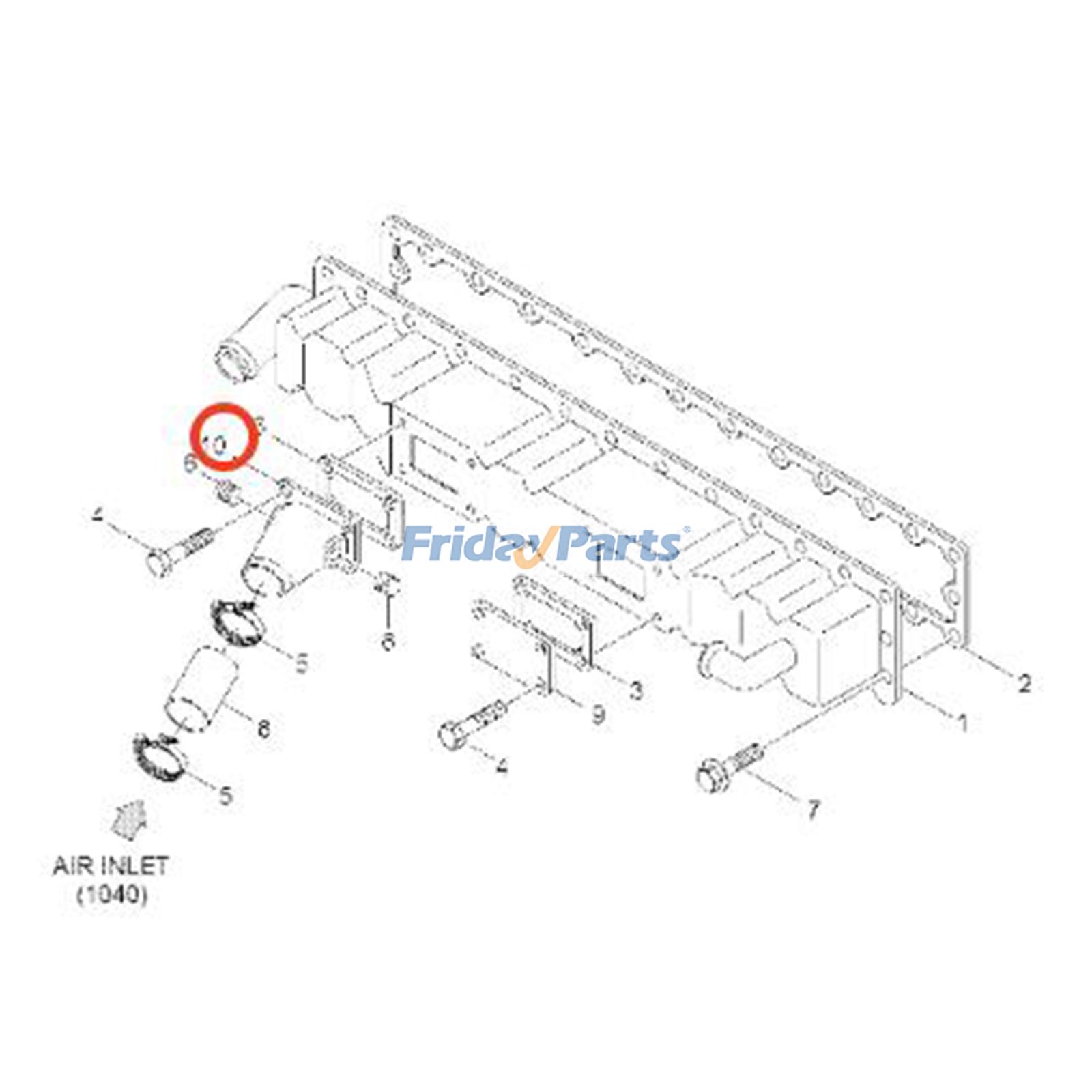エンジン,エクスカベーター 吸気接続