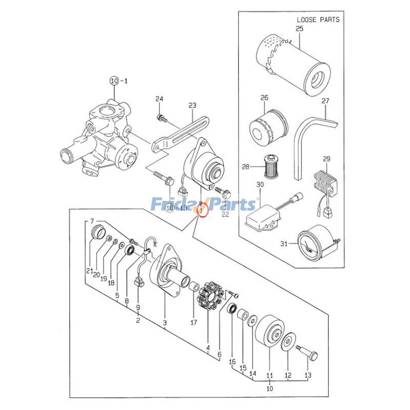 Lichtmaschine für Yanmar Doosan Daewoofür Motor,Bagger