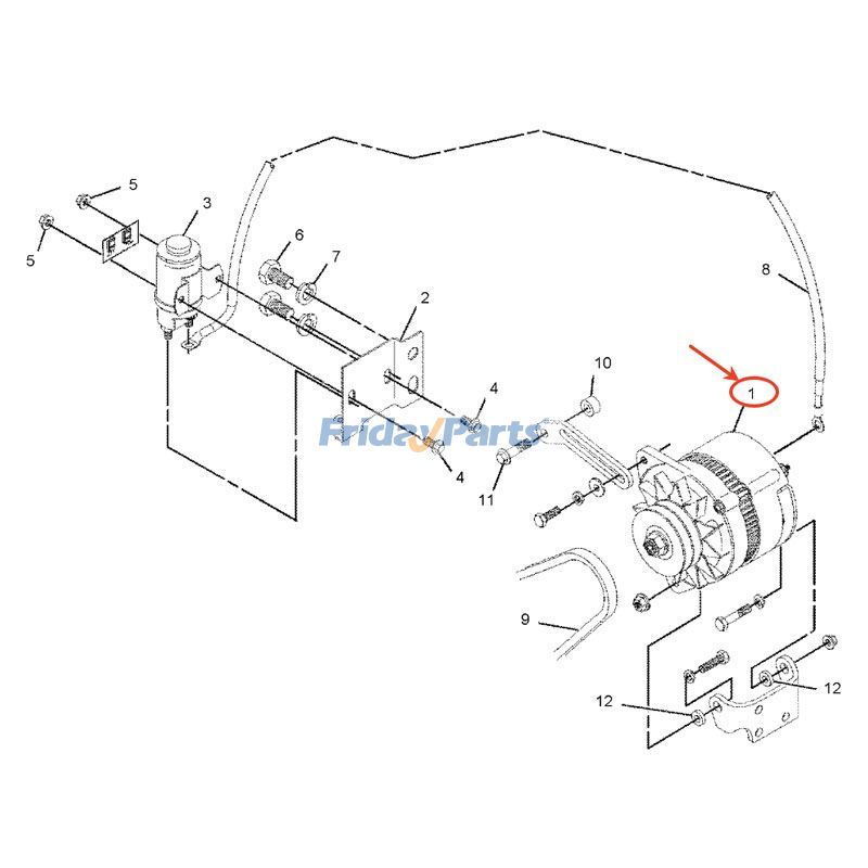 Alternador 263-7672 de 24 V y 55 A para motores Caterpillar CAT C2.2 y C4.4 