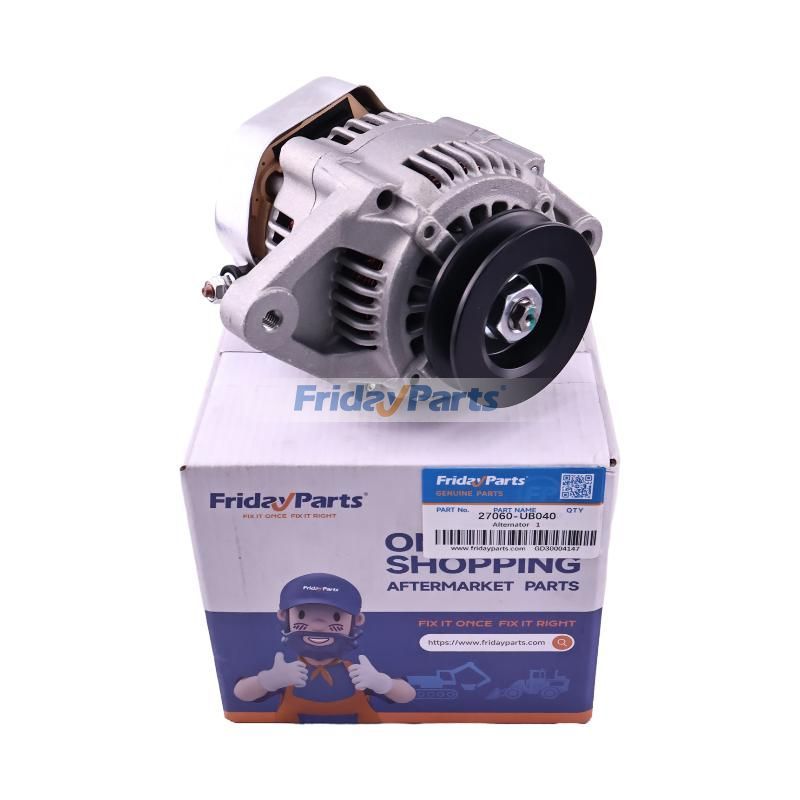 Alternateur 27060-UB040 pour moteur Toyota 4Y 5K chariot élévateur 02-7FG10 02-7FG15 02-7FG20 02-7FG25 02-7FG30 02-7FGJ35 02-7FGK20 02-7FGK25 02-7FGK30