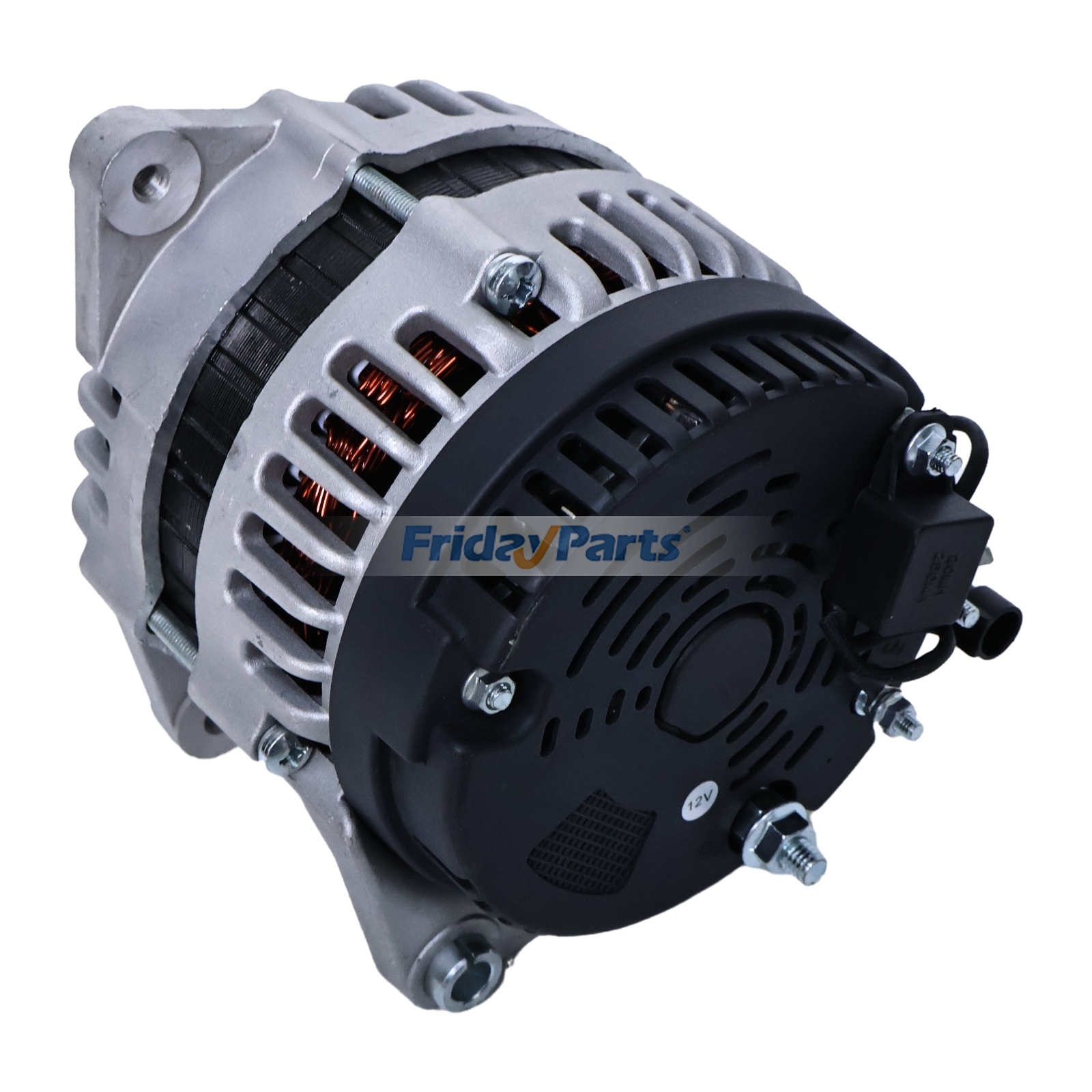Alternador 47524426 de 14 V y 150 A para tractores New Holland Powerstar 100, 110, 120, 90, T4.100, T4.110, T4.120, T4.80F, T4.90 y T5.100. para Tractor Para New Holland FridayParts