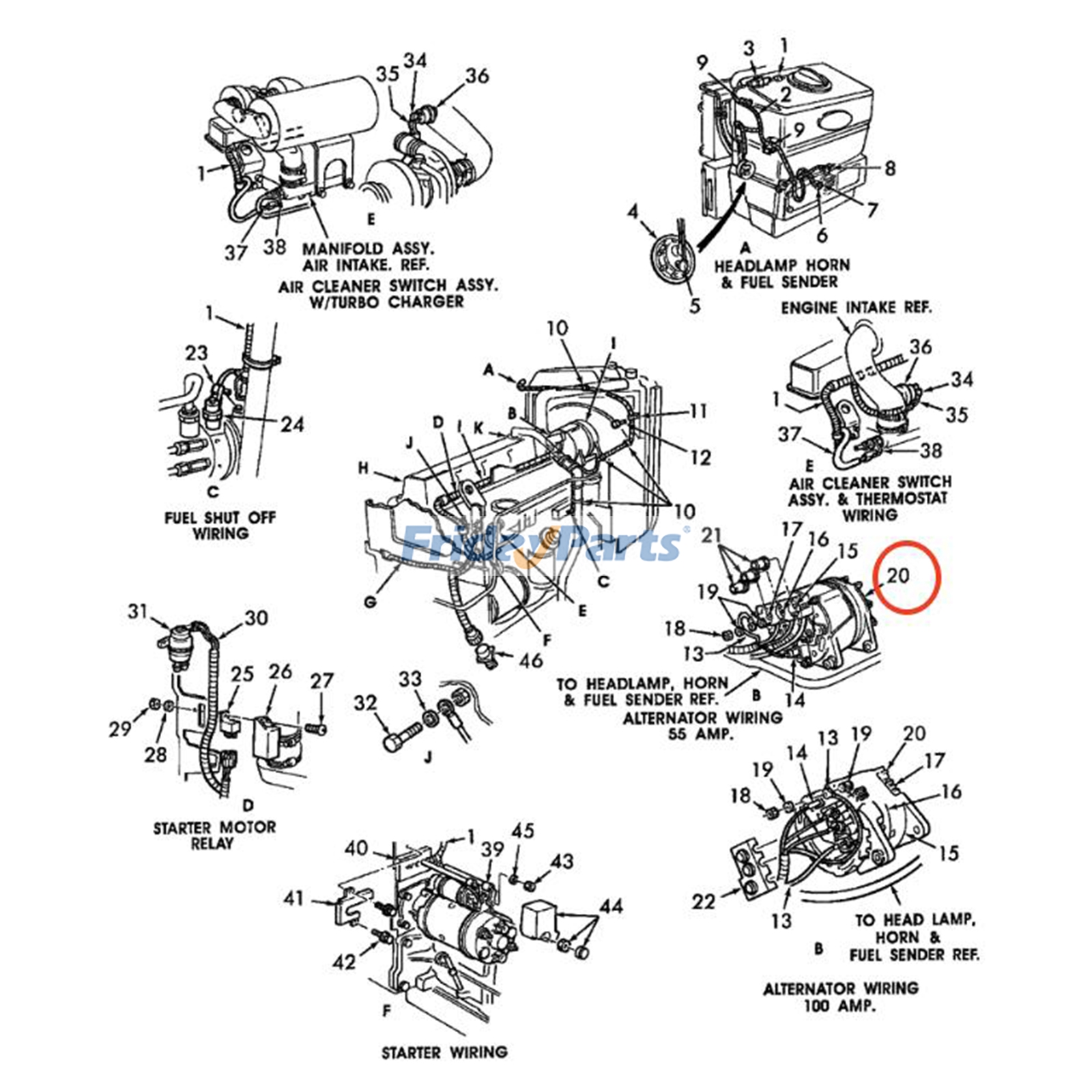 Alternador 82010242 para tractor New Holland TS100, TS110, TS90, 7740, 7840, 8340, TS115, 6640, 5640 y 8240 Para Claas,Para Iseki,Para New Holland,Para OTRA MARCA