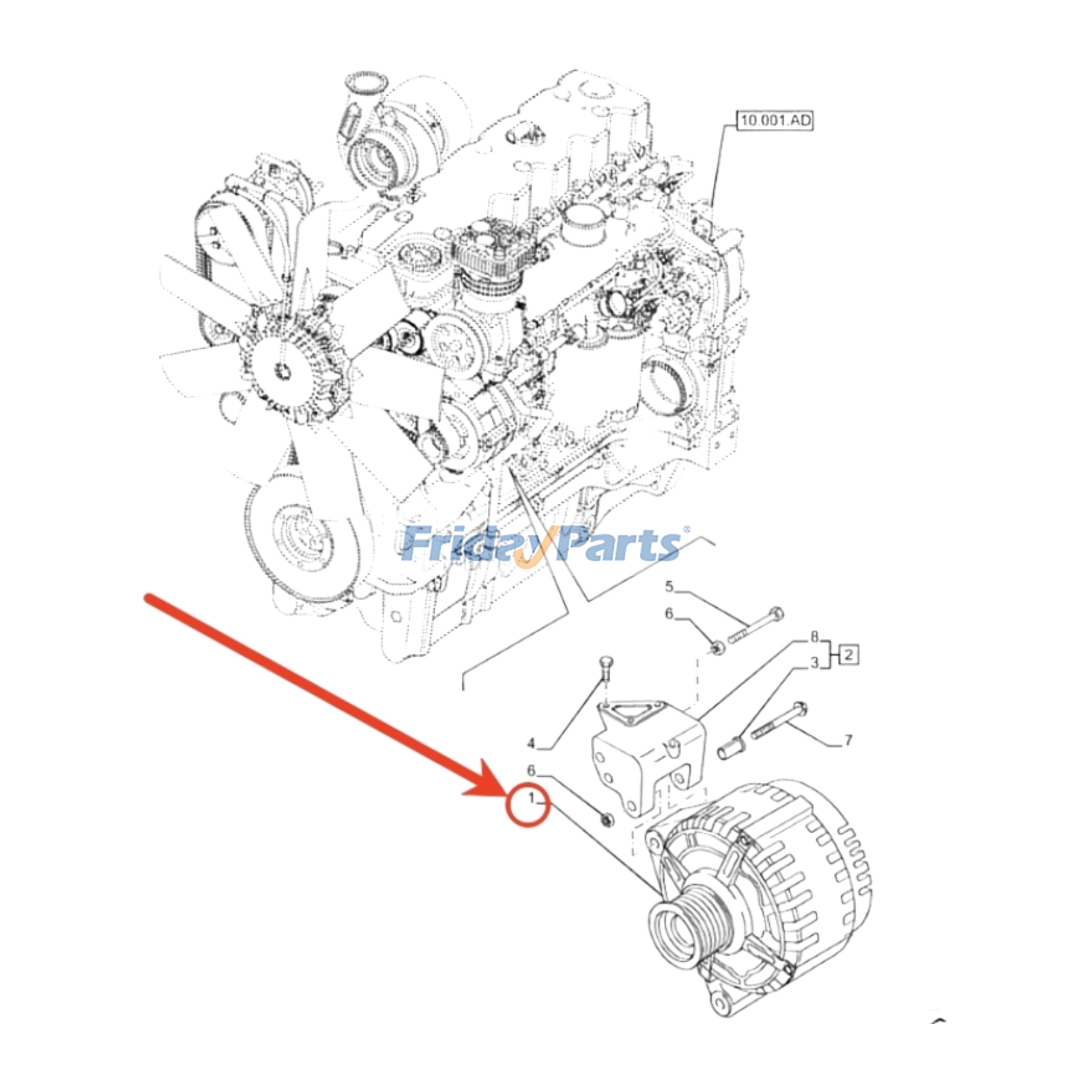 Alternator 87565015C 84141456C 87667991C for CASE Tractor PUMA 165 170 180 185 195 200 210 220 225 230 240 for less