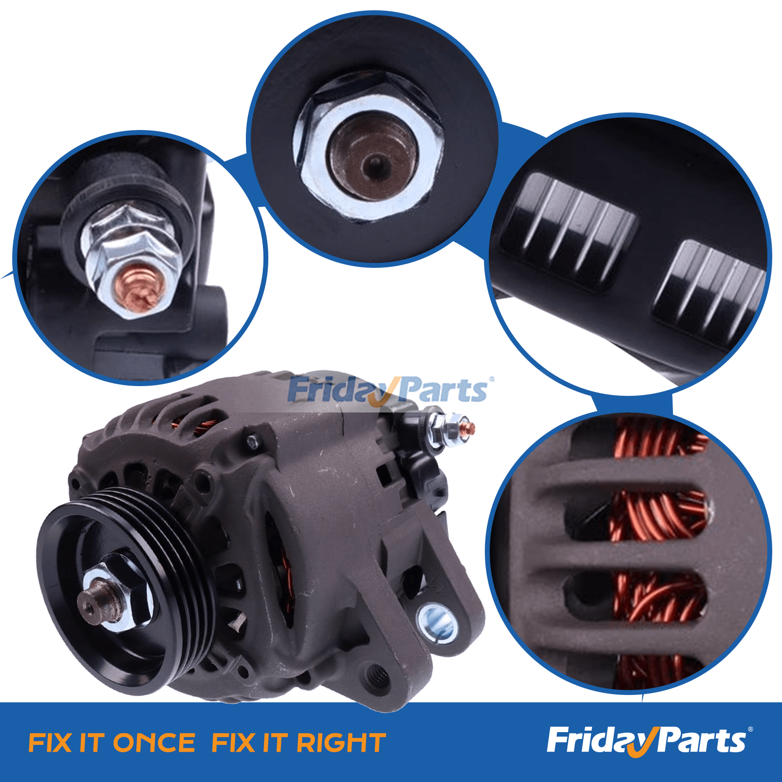 Alternador 8M0057693 8M0062515 8M0065239 para Mercury Marine 150CXLSeaPro 150LProXS 150L 135HP 150HP FridayParts