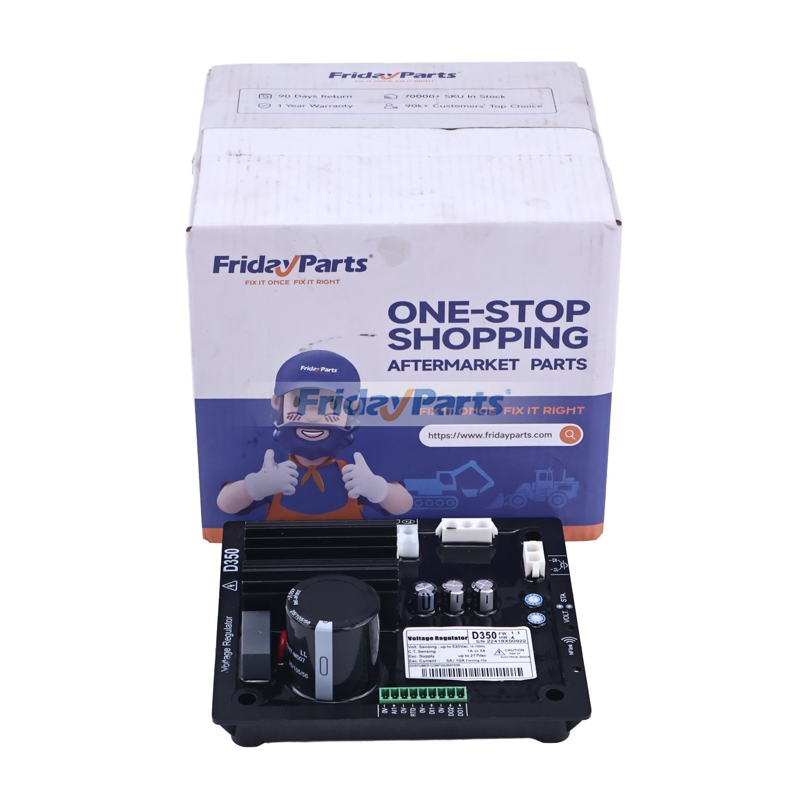 Lichtmaschine Digitaler Automatischer Spannungsregler D350 AVR für Leroy Somer Generator