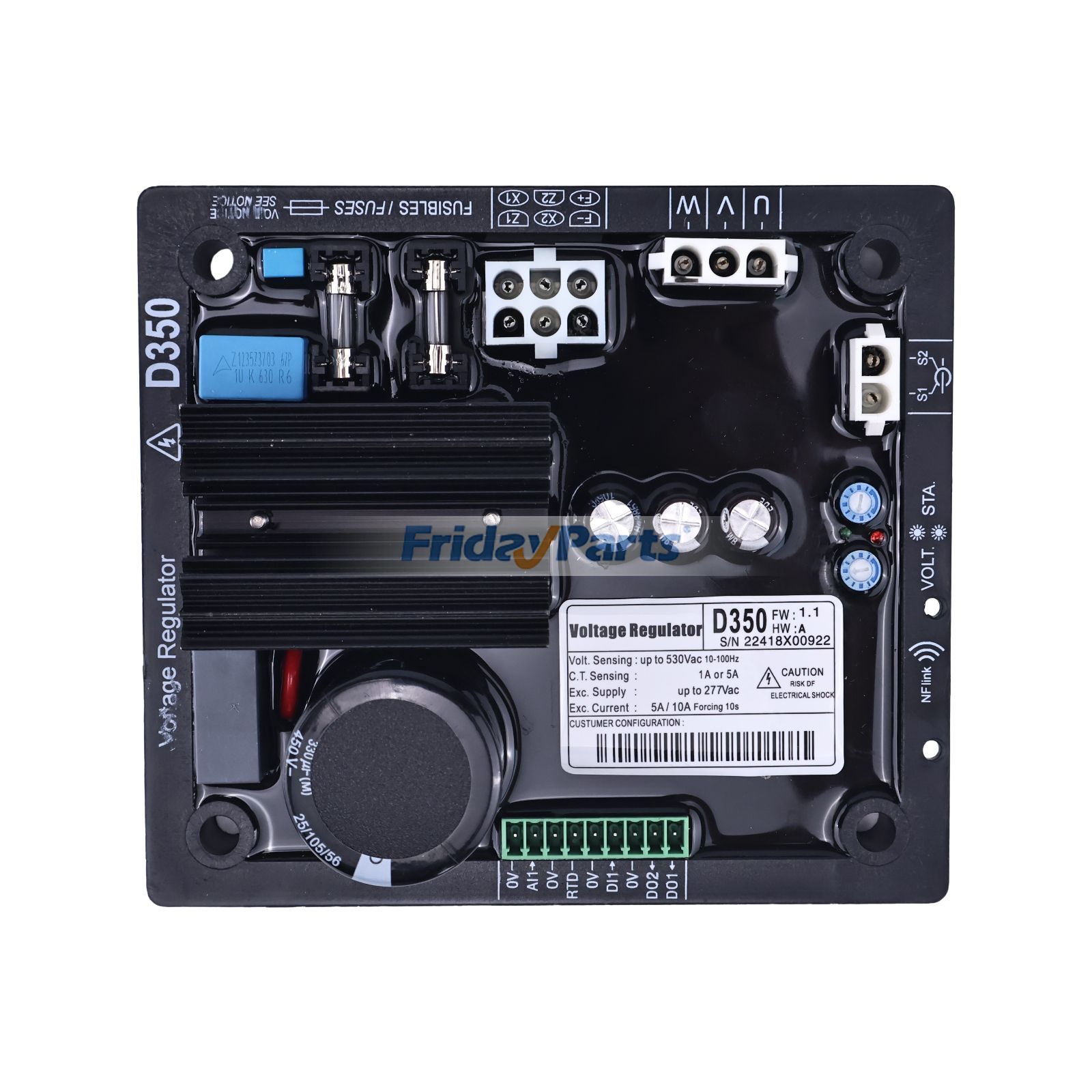 Régulateur de tension automatique numérique d'alternateurpour Générateur