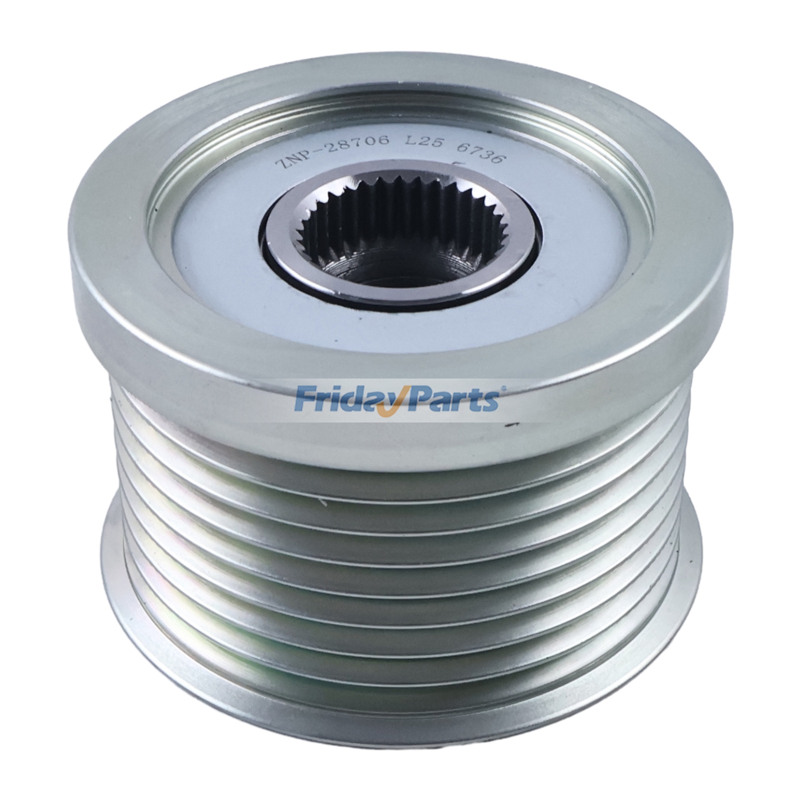 Polea del alternador AL161112 AL157595 para tractores John Deere con motor 4045 y 6068, 6R250, 6R230, 6R210, 6R175, 6R155, 6R140, 6R130, 6M175, 6M155, 6M130, 6M110, 6J2104 y 6J2054 Para JOHN DEERE