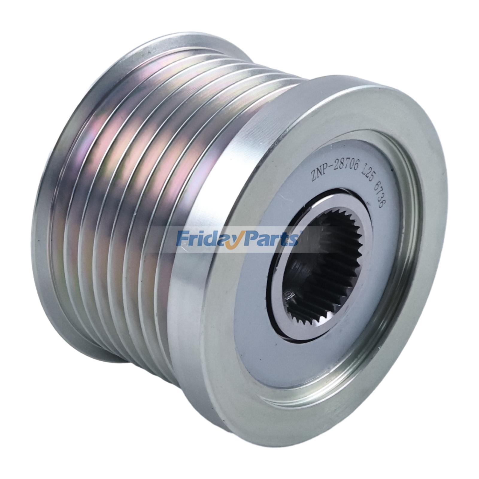 Polea del alternador AL161112 AL157595 para tractores John Deere con motor 4045 y 6068, 6R250, 6R230, 6R210, 6R175, 6R155, 6R140, 6R130, 6M175, 6M155, 6M130, 6M110, 6J2104 y 6J2054