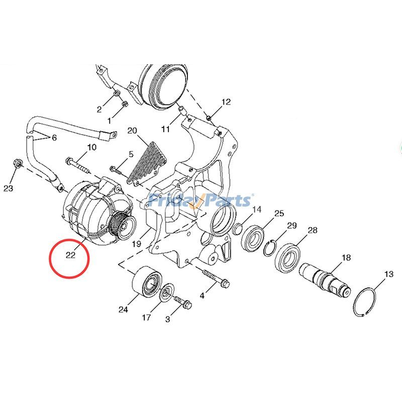 12-V-Lichtmaschine 7270R 7290Rfür Traktor,Andere landwirtschaftliche Geräte,Andere BaumaschinenFür JOHN DEERE
