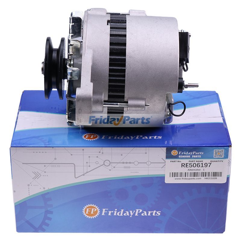 John Deere エンジン 4045 6059 6.8L ローダー 240 250 260 270 用オルタネーター RE506197