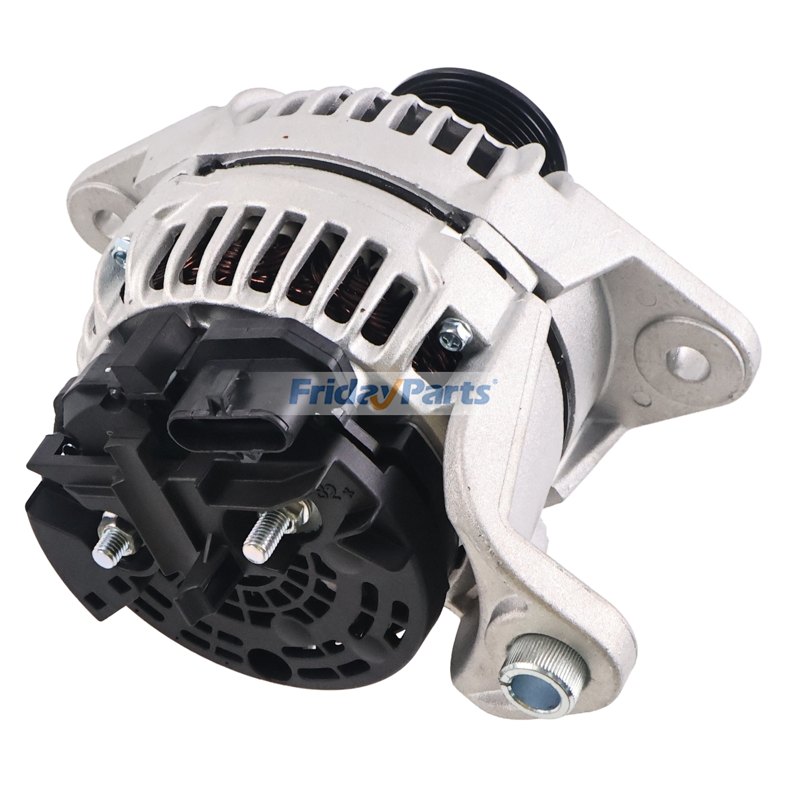 Alternateur 24 V 80 A AT303320 AT387573 pour moteurs John Deere 6068, 6090 et pelles hydrauliques 120D, 130G, 160P, 200G, 210G, 250P, 270DLC, 290GLC et 350P.pourPour JOHN DEERE