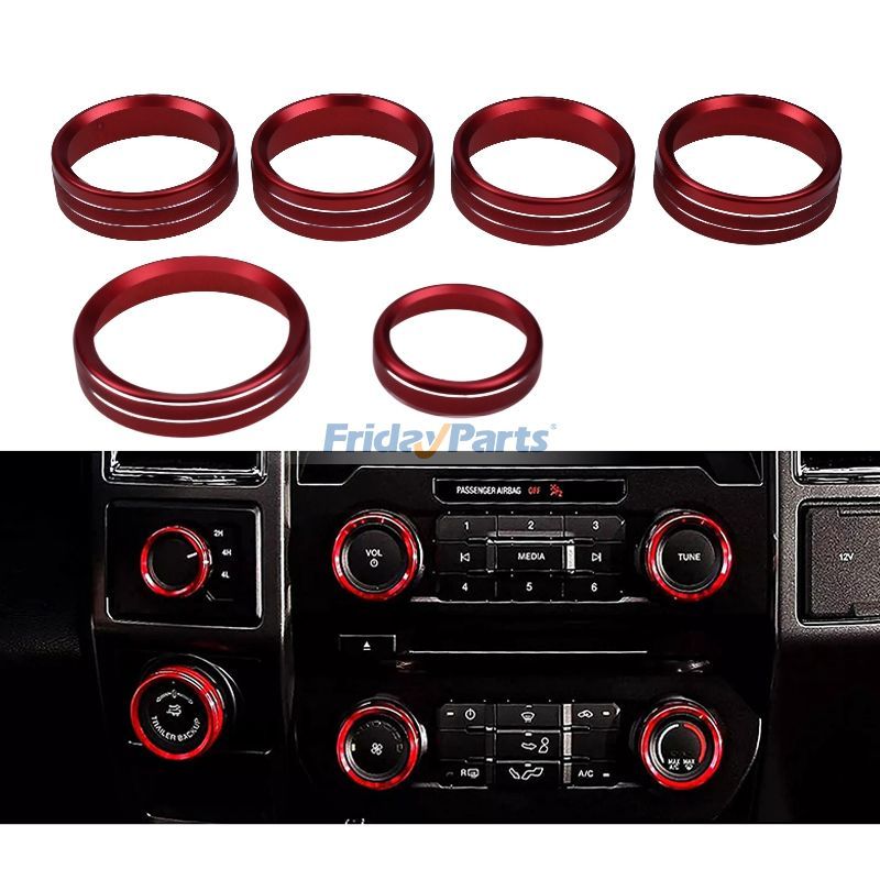  Air Conditioner Audio Switch Knob Ring Trim for Truck,Vehicle