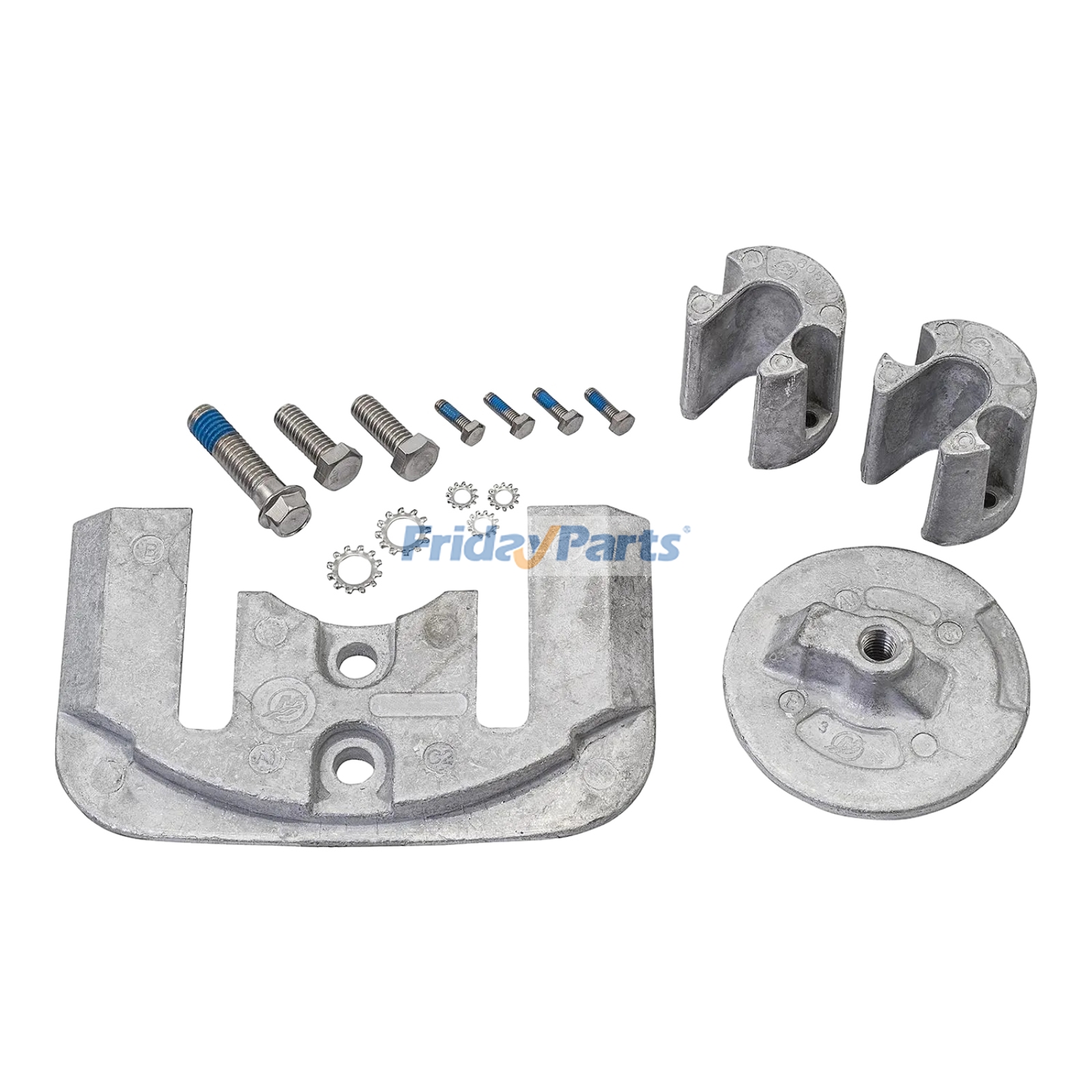 Aluminum Anode Kit 888761Q03 for MerCruiser Marine Sterndrive Bravo II III 1988-Up