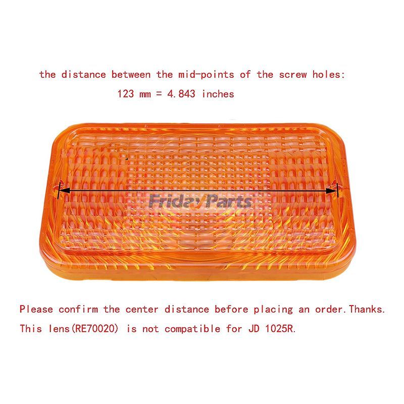 JOHN DEERE用エンジン,草刈り機,トラクター用アンバーレンズ