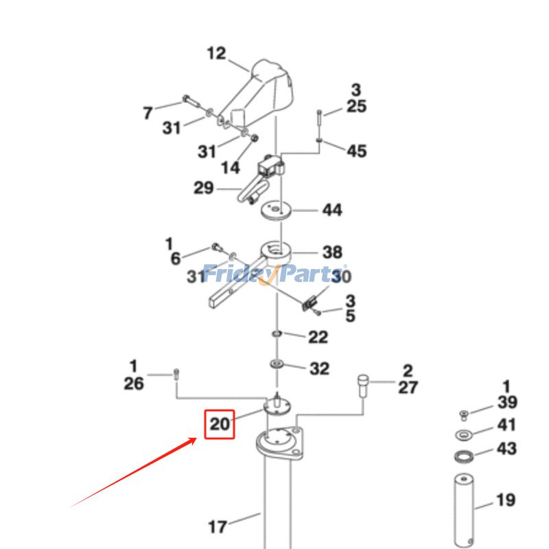 Pasador de sensor de ángulo 3423256 para elevadores de pluma JLG 340AJ 1200SJP 1250AJP 1350SJP Para JLG