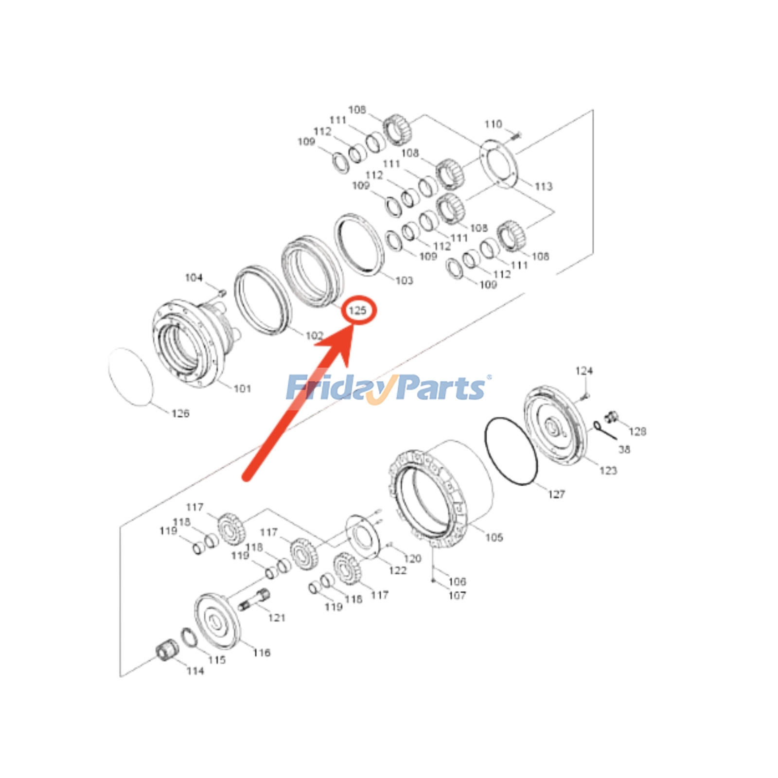 Angular Contact Bearing for Excavator