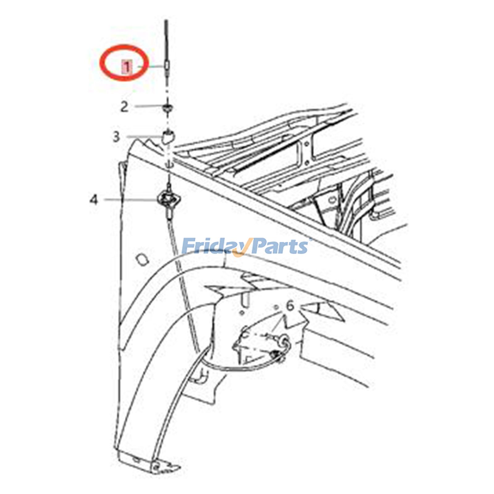 FridayParts Antennenmast