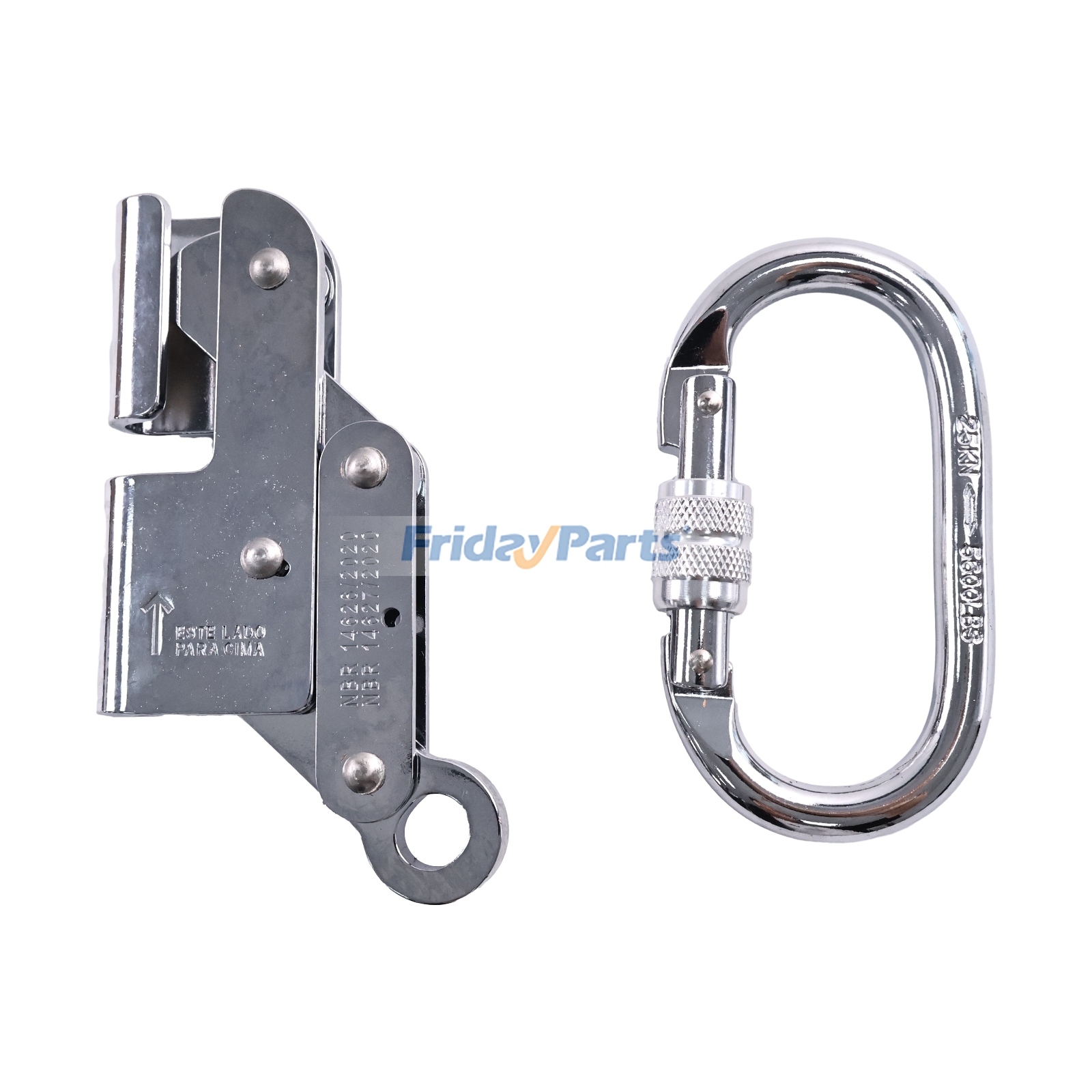 Carro con freno anticaída y mosquetón para cable de acero de 3/8" de diámetro. para Otros