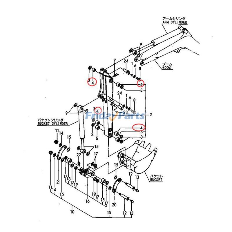 Arm Boom Link Bushing for Excavator