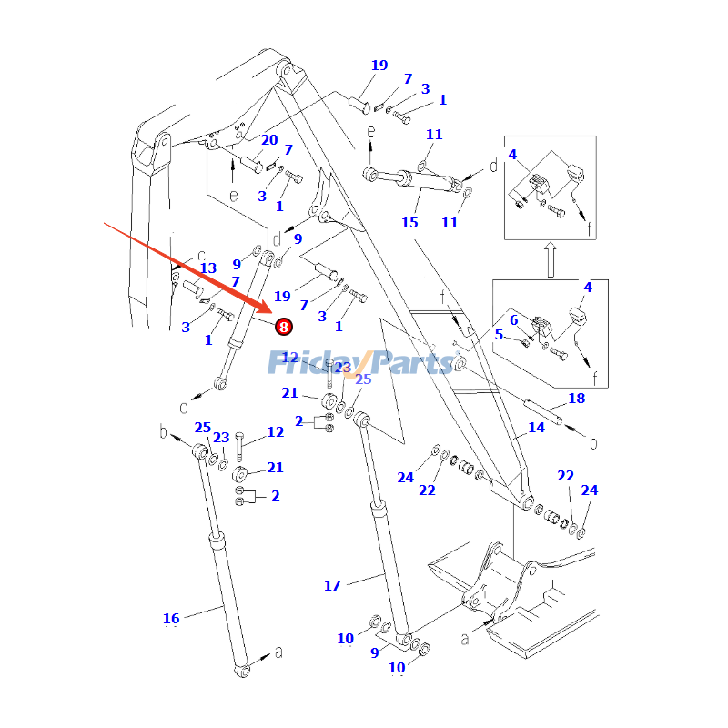 FridayParts Armzylinder
