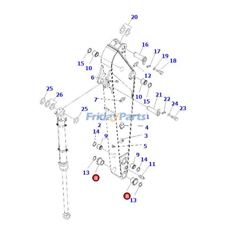 Arm Sleeve Bearing Bushing PC180LC-7 For KOMATSU Excavator