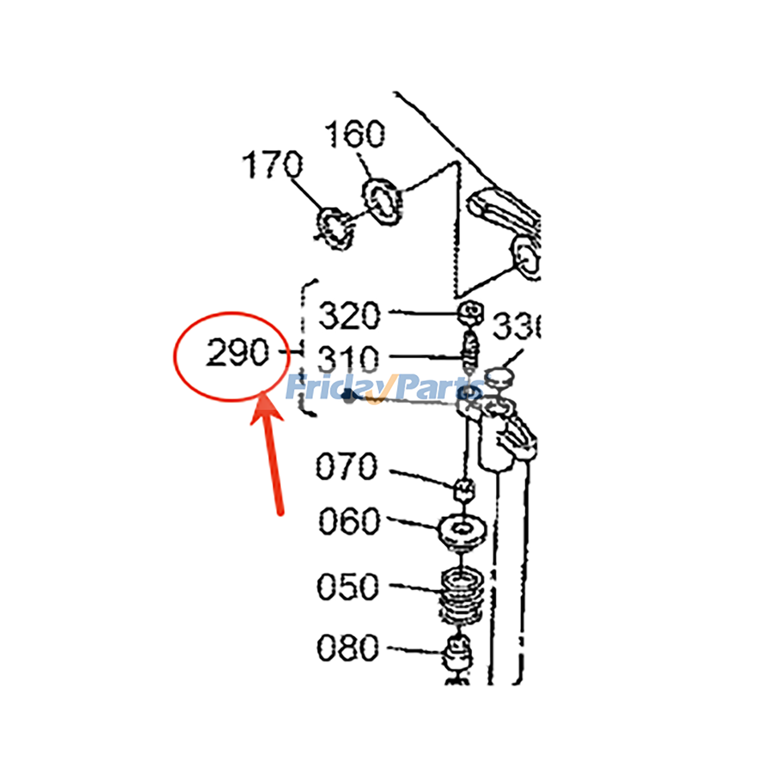 Conjunto de válvula de brazo 1C020-13460 para motor Kubota V3800 V3300, excavadora KX080-3T, tractor M100GXDTC M5-091HF. Calidad superior con 3 años de garantía. Para HYUNDAI,Para KUBOTA